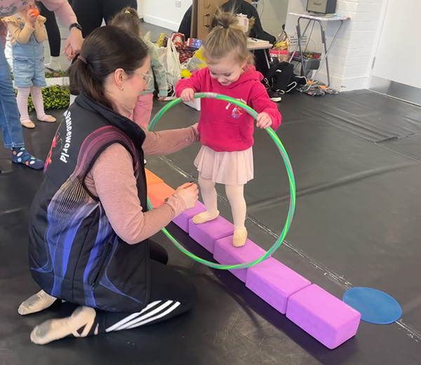Little footsteps on the beam